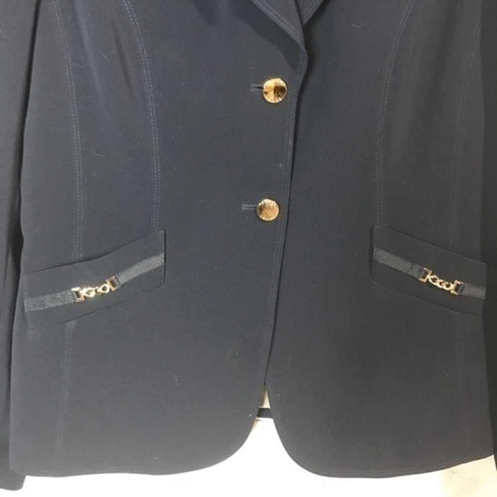 TAHARI two Buttons Blazer navy blue size 8 - Picture 4 of 6